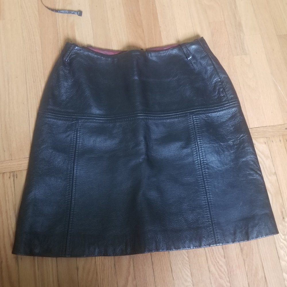Vintage Leather Mini Skirt